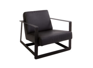 Black Metal Frame Armchair (with changeable covers)