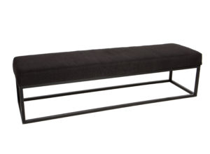 Black Triple Ottoman Cushion with Black or White Metal Frame