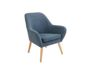 Blue-Grey Linen Armchair