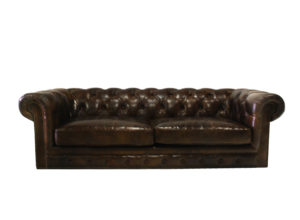 Brown Vintage Leather Chesterfield Couch