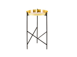 Gold Side Table With Metal Legs