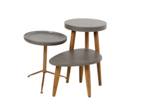 Grey Nesting Coffee Table Cluster of 3