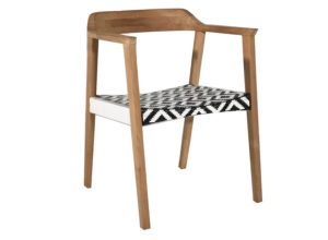 Black and White Curve-back Chair