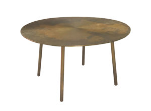 Burnished Brass Round Coffee Table