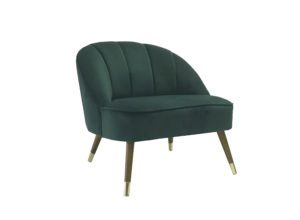 Teal Velvet Shell Armchair
