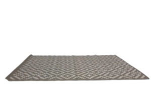 Grey and White Small Diamond Plastic Rug