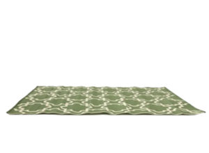Mint Green and White Plastic Rug