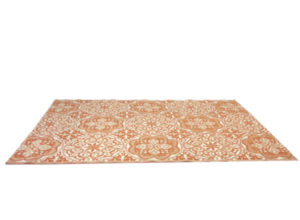Orange and White Plastic Rug