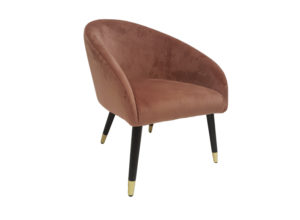 Pink Velvet Tub Armchair
