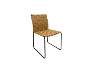 Nude Woven Leather Chair