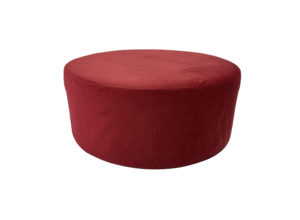 Red Velvet Round 1m Ottoman