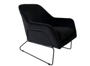 Black Velvet Armchair