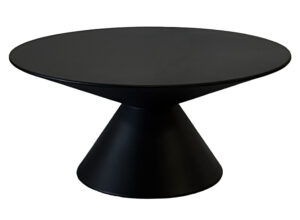Black Resin Round Coffee Table