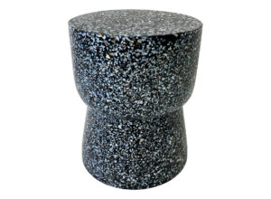 Black Terrazzo Ottoman