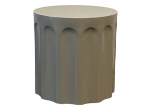 Round Metal "Bottle Top Shape" Side Table