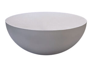 White Resin Half Circle Coffee Table