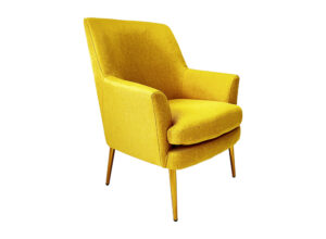 Yellow Linen-Look Armchair