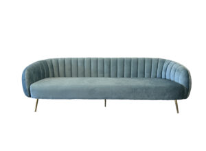 Dusty Blue Velvet Couch
