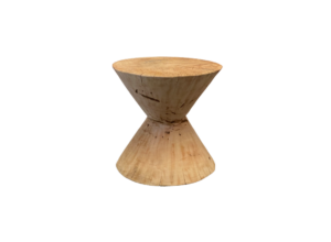 Wooden Hourglass Side Table