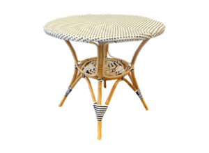Black and White Bistro Cafe Table