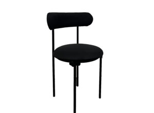 Black Curved-Back Dining Chair