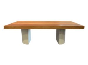 Wooden 10 Seater Table with Half Moon Scalloped Legs
