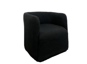 Black Boucle Armchair