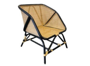 Black Cane Rattan Tub Chair