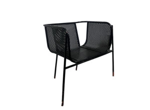 Black Mesh Metal Armchair