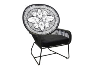 Black Short Peacock Armchair