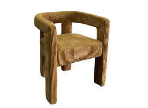 Mustard Corduroy Cutout Armchair